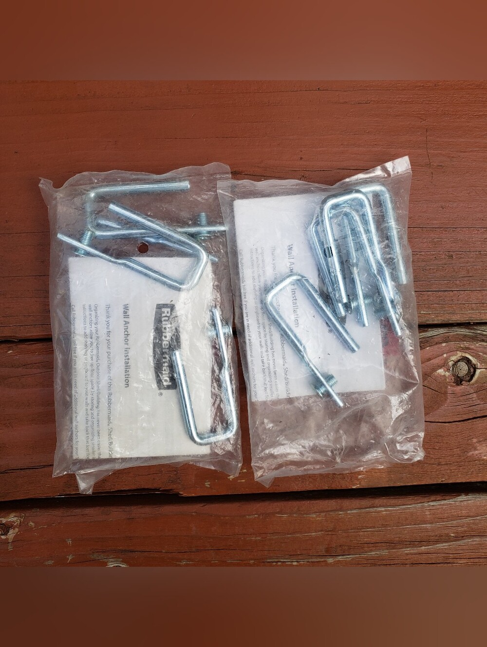 (2 Packs With 4 Pieces) Rubbermaid Wall Anchor Brackets - M2-5H88